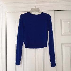 Blue Crop Top Sweater Forever 21
